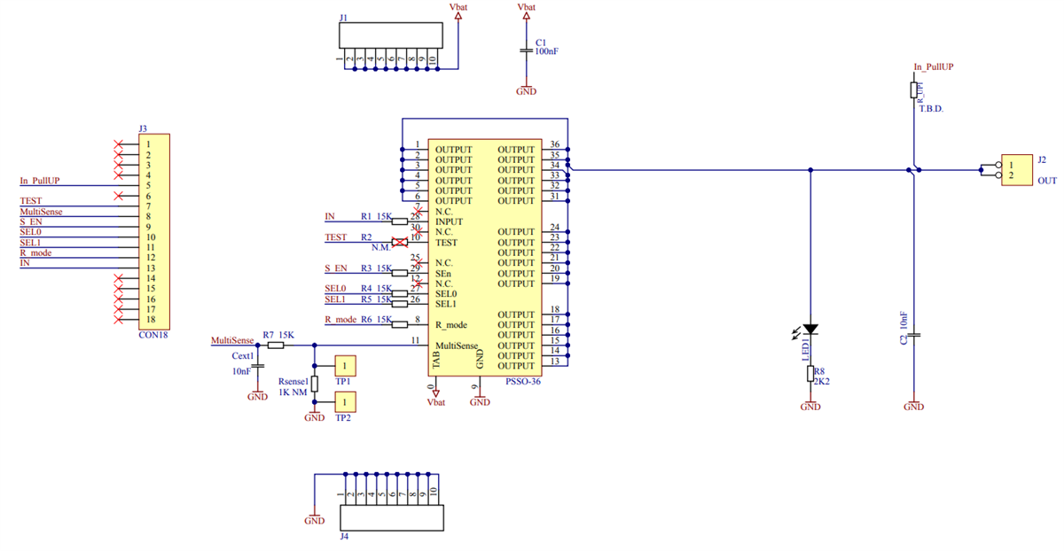 回路図 - STMicroelectronics EV-VN7000AY評価ボード